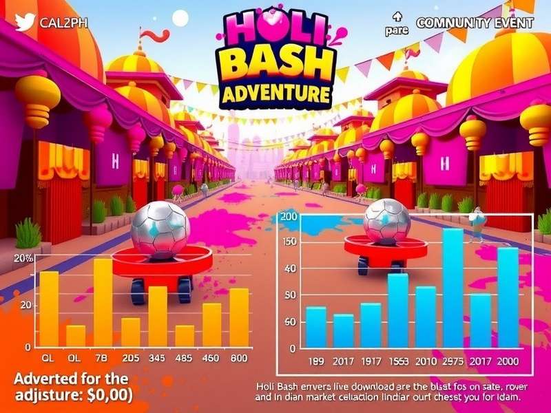 Holi Bash Adventure download statistics chart showing growth in Indian market